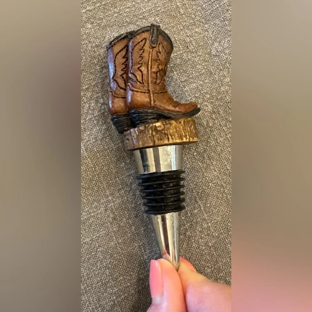 Cowboy Boot Wine Stopper - Picture 2 of 5